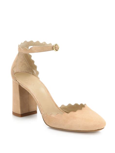 chloe pumps lauren|chloe scalloped heels.